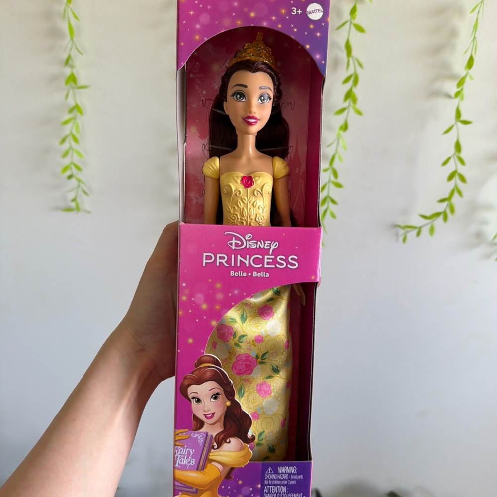 Disney Belle Doll in Yellow and Pink Floral Gown